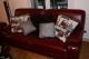 Coussin 60x60 et 40x40 sur canapé