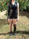 Tenue de rock accro en vinyl