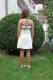 Robe dos nu forme légèrement trapèze et doublure avec tulle au bas