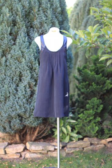 Robe courte bi-matière devant