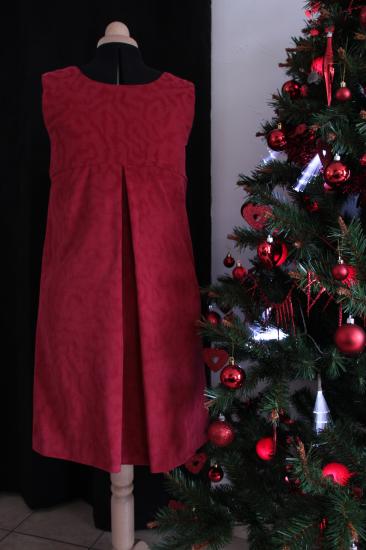 Robe chasuble avec pli creux au dos
