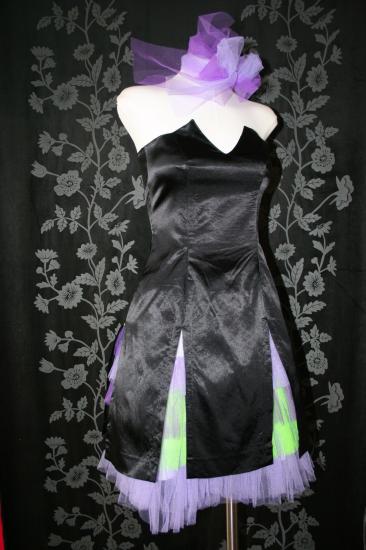 Robe bustier et jupon avec volant 3 couleurs (devant)